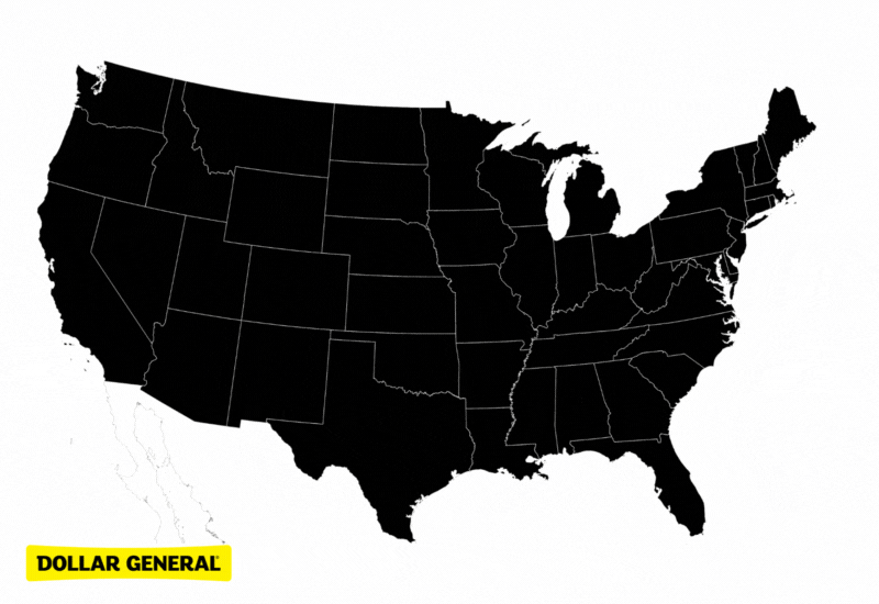 Map of Dollar General Locations through the years