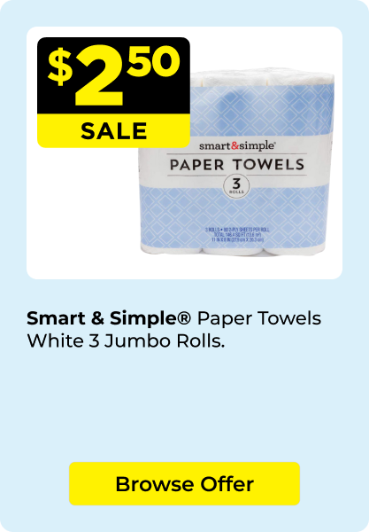 $2.50 paper towel deals