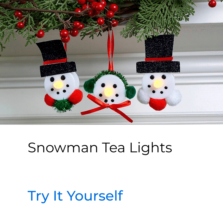 Snowman Tea Lights