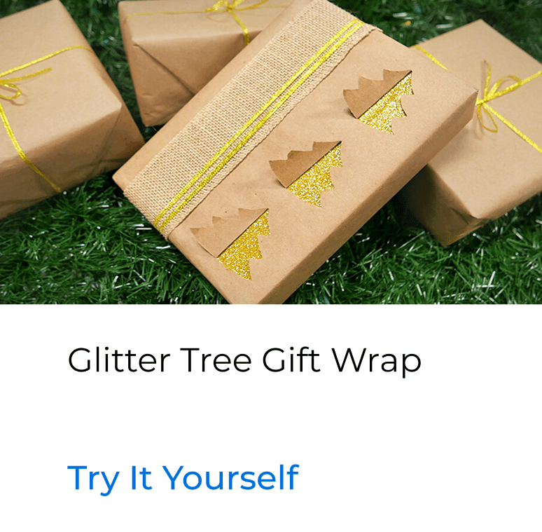 Glitter Tree Gift Wrap