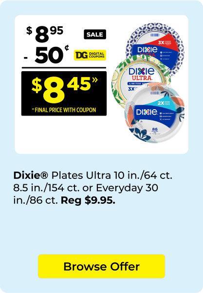 $8.45 Dixie plates