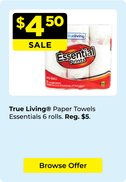$4.50 Essential paper towels