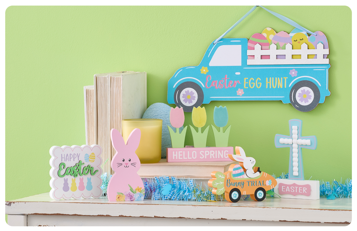 Easter mantle decor
