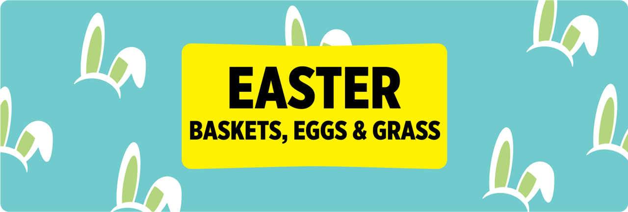 Easter Baskets, Eggs & Grass