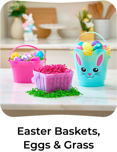 Easter Baskets, Eggs & Grass
