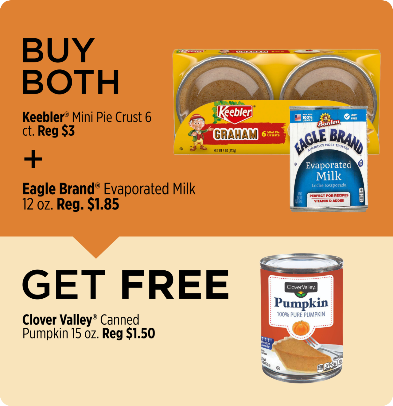 BOGO Free Pumpkin Pie Ingredients