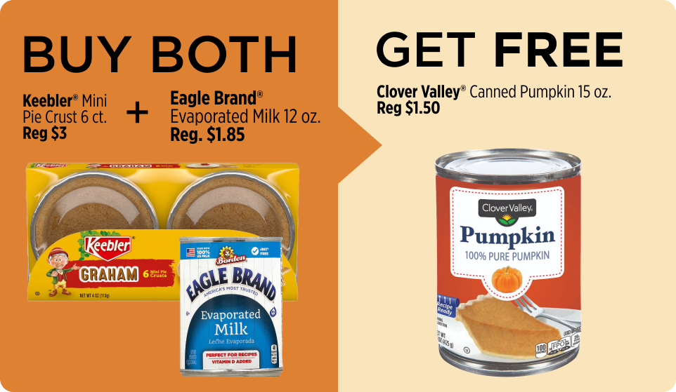 BOGO Free Pumpkin Pie Ingredients