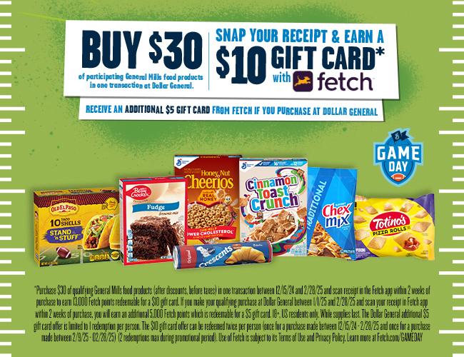 Buy $30 get $10 Fetch gift card
