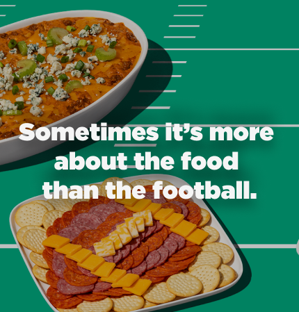 Sometimes it's more about the food than the football