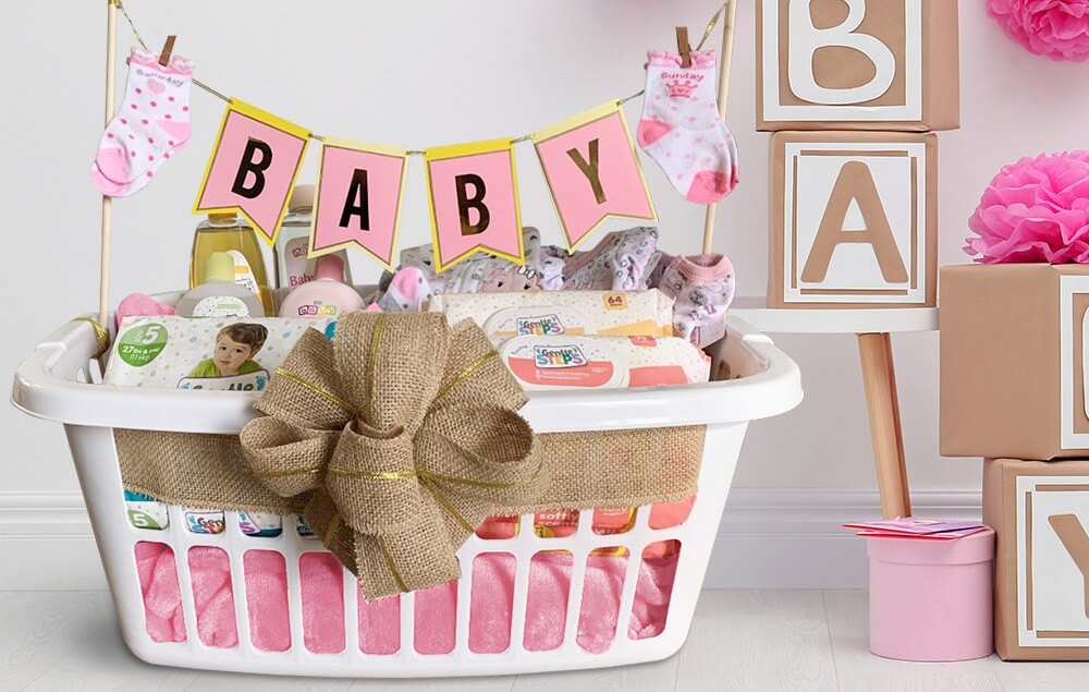 Cute baby shower basket ideas top