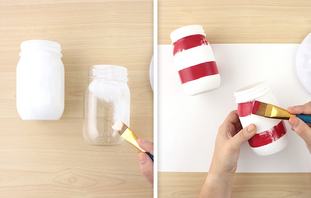 Paint and stripe jars.