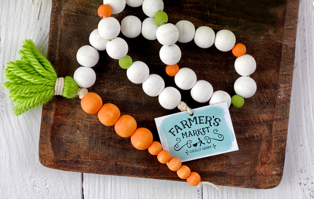 Spring Carrot Bead Garland