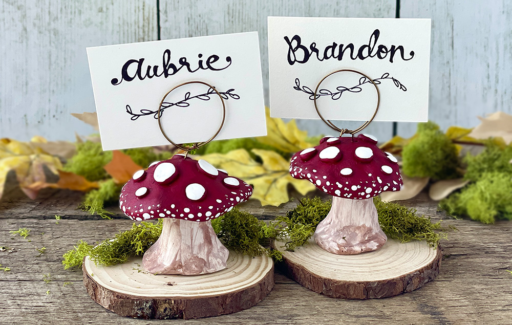 Mushroom Place Card Holder banner