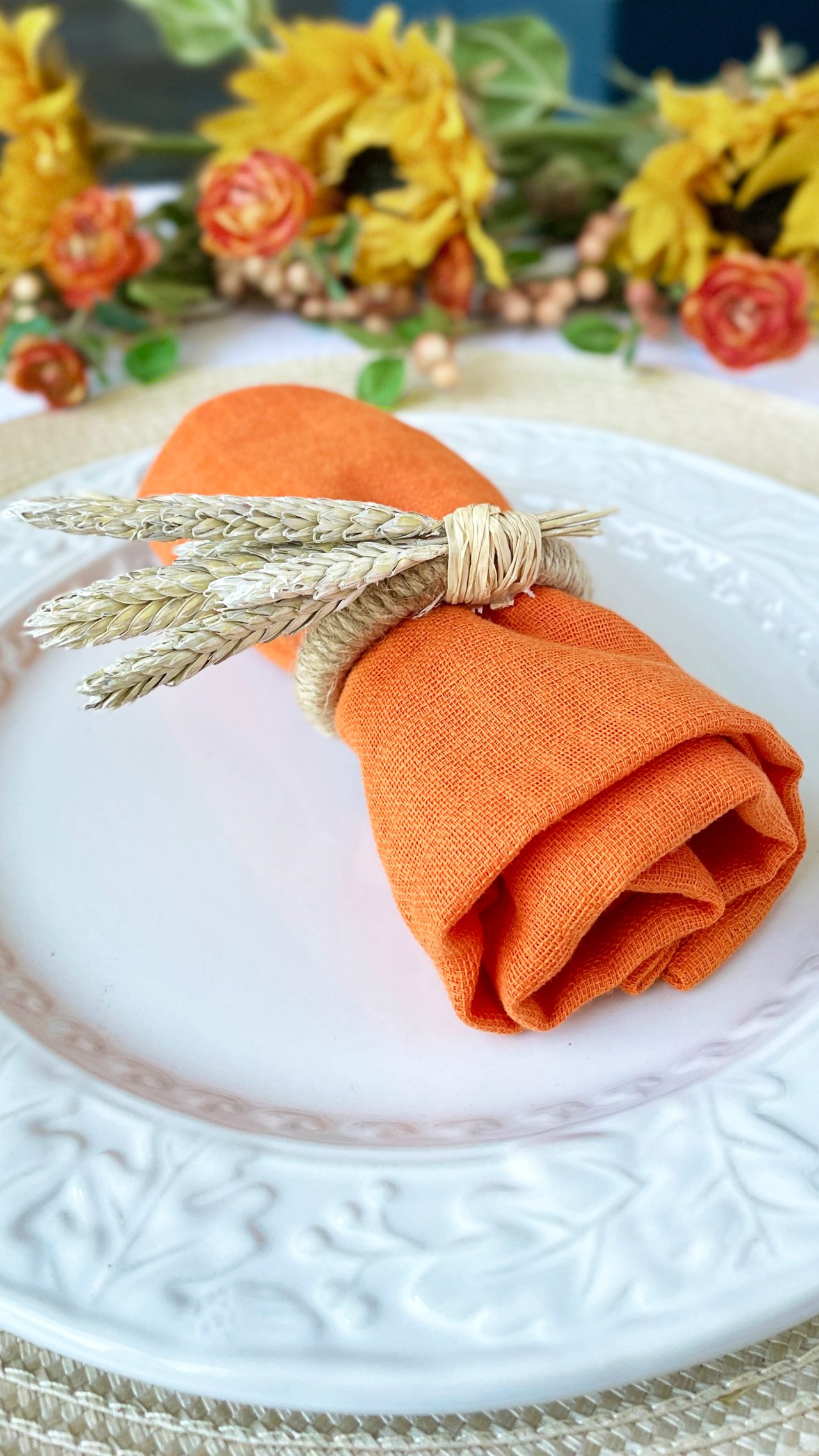 Wheat Napkin Holder Banner