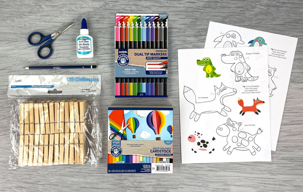 Clothespin Puppets Supplies