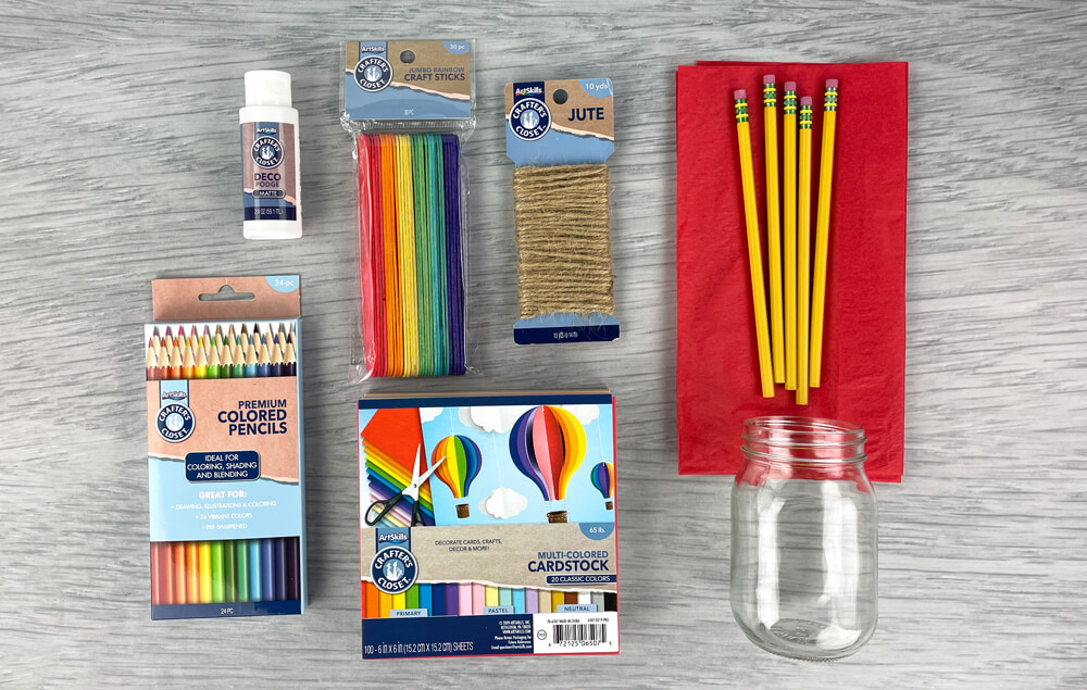 Teacher Pencil Holder and Pencil Toppers Supplies