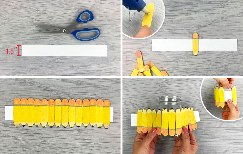 Teacher Pencil Holder and Pencil Toppers Step 3