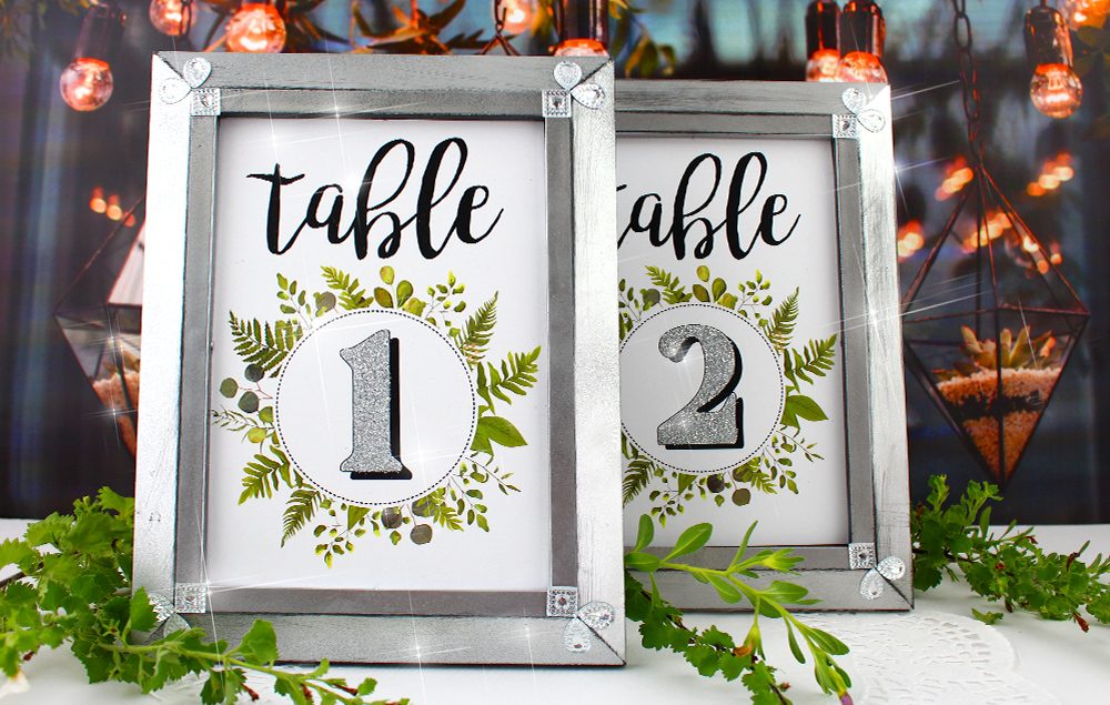 Glitter Table Numbers