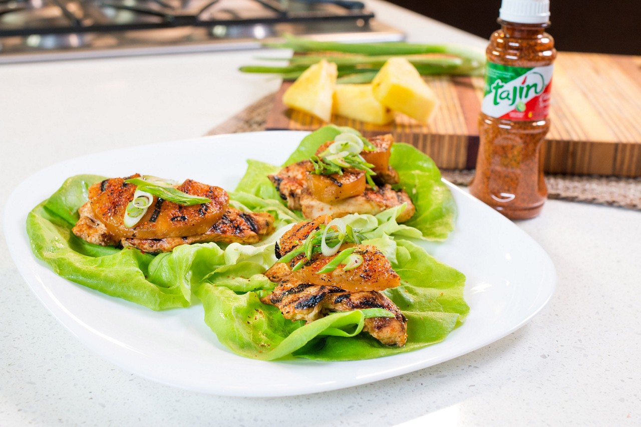  Grilled Pineapple Chicken Lettuce Wraps