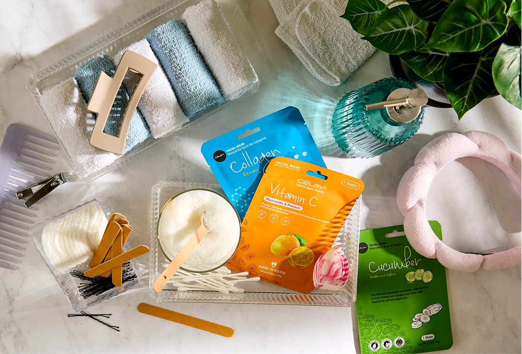 Collagen, Vitamin C & Cucumber Facial Masks — Refreshing skincare treatments and scrubs products