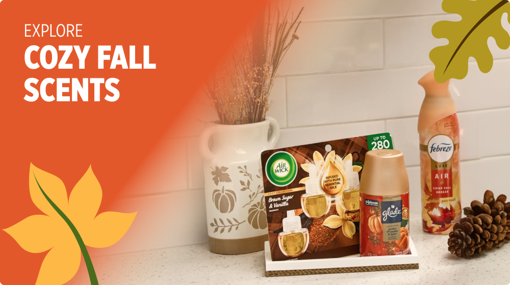 Explore Cozy Fall Scents — Air Wick, Glade and Febreze seasonal fragrance products