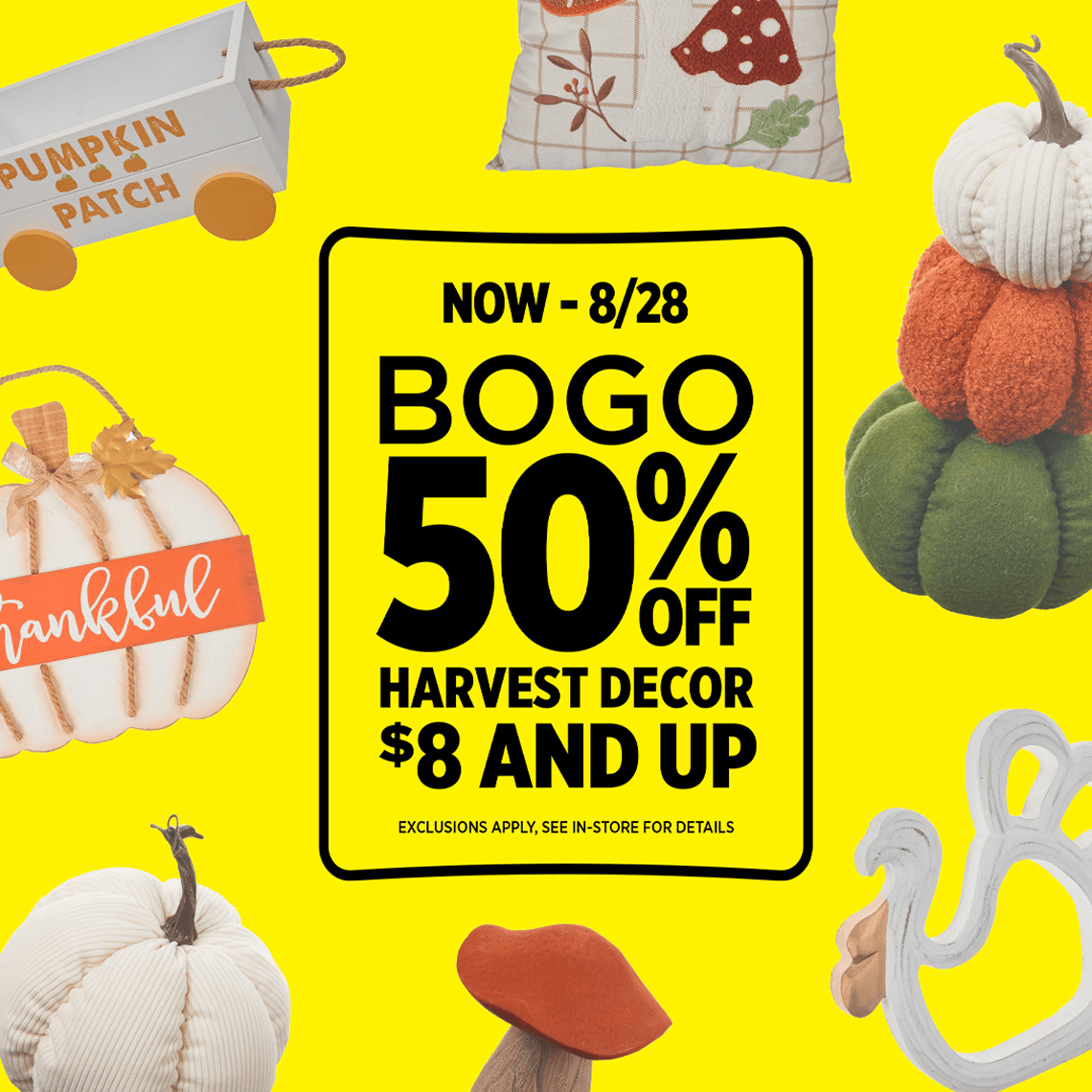 BOGO 50% Off Harvest Decor