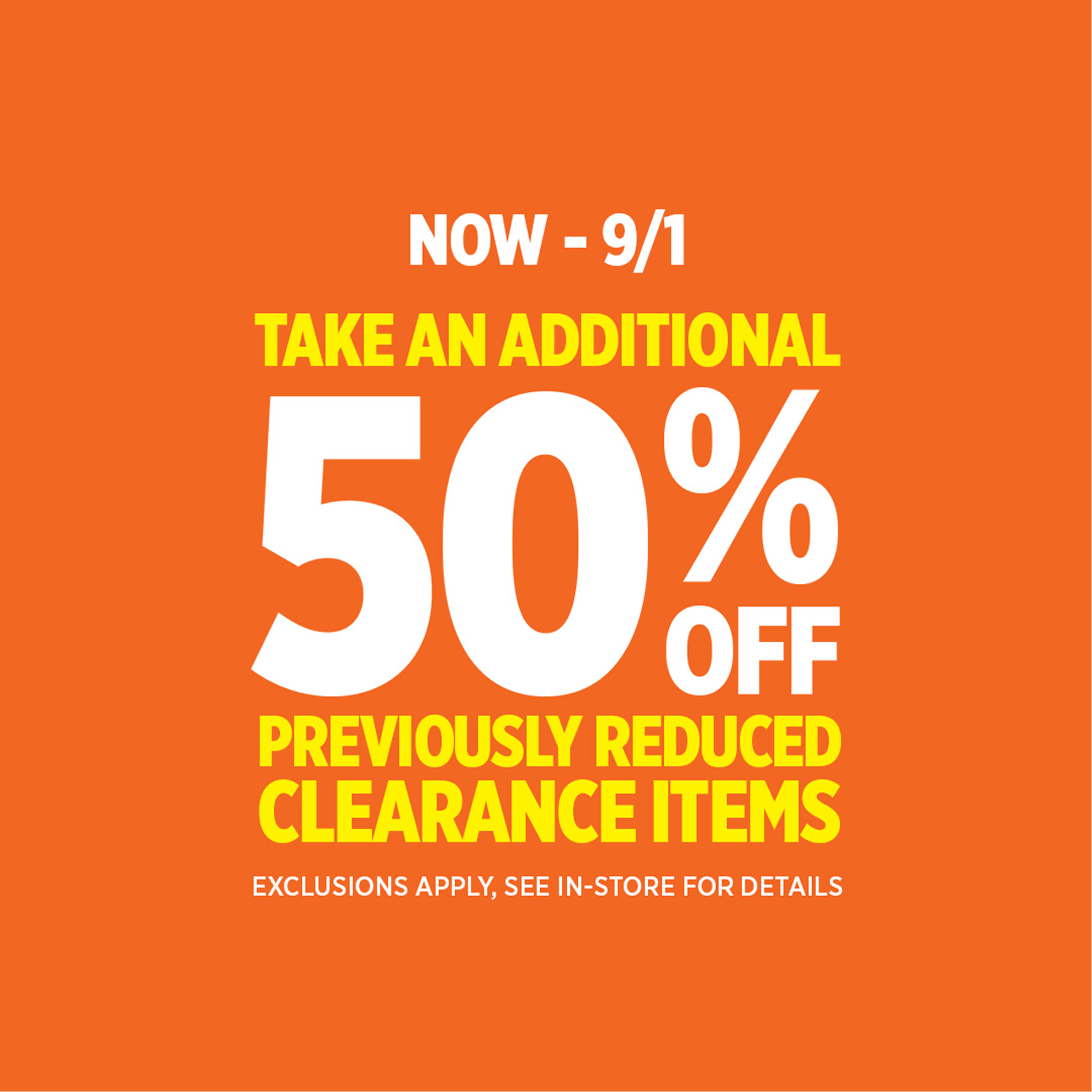 On Sale Clearance Event