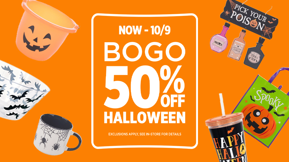 BOGO 50% Halloween 9/26 - 10/9