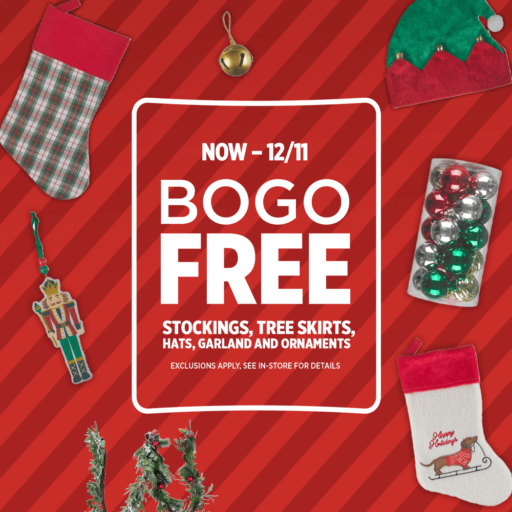 BOGO Free Select Tree Decor, Now - 12/11