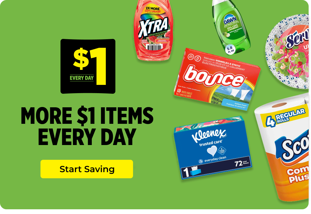 More $1 Items Every Day — $1 Every Day savings on household and personal care products