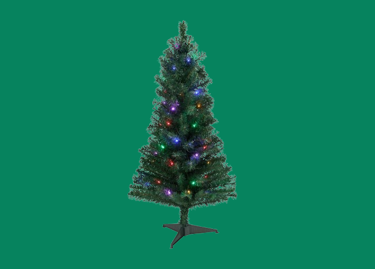 Joy snowman holiday ornament holding a Christmas tree