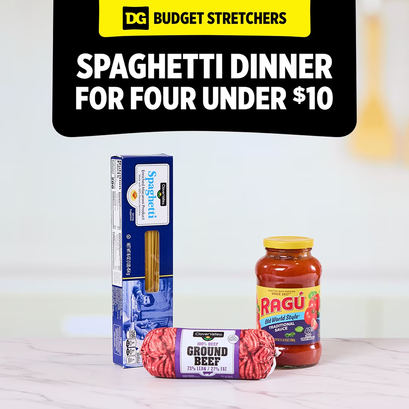 Spaghetti dinner for four under $10