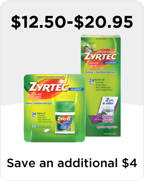 Save on Zyrtec with DG Featured Coupons