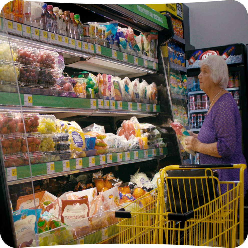 Woman grocery shopping