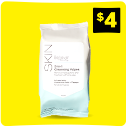 Believe Beauty 3-in-1 Cleansing Wipes, 30 ct