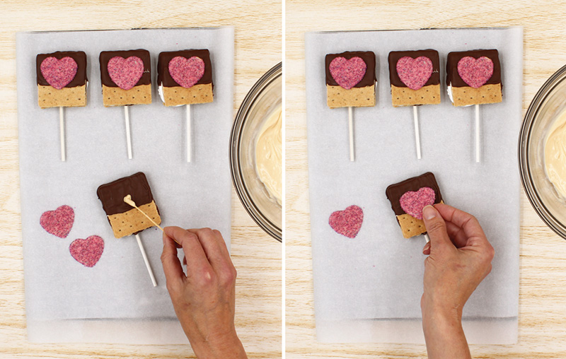 photo of step 7 for valentine s'more pops recipe craft 