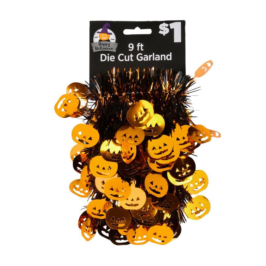 Halloween Die Cut Garland - Assorted, 9 ft