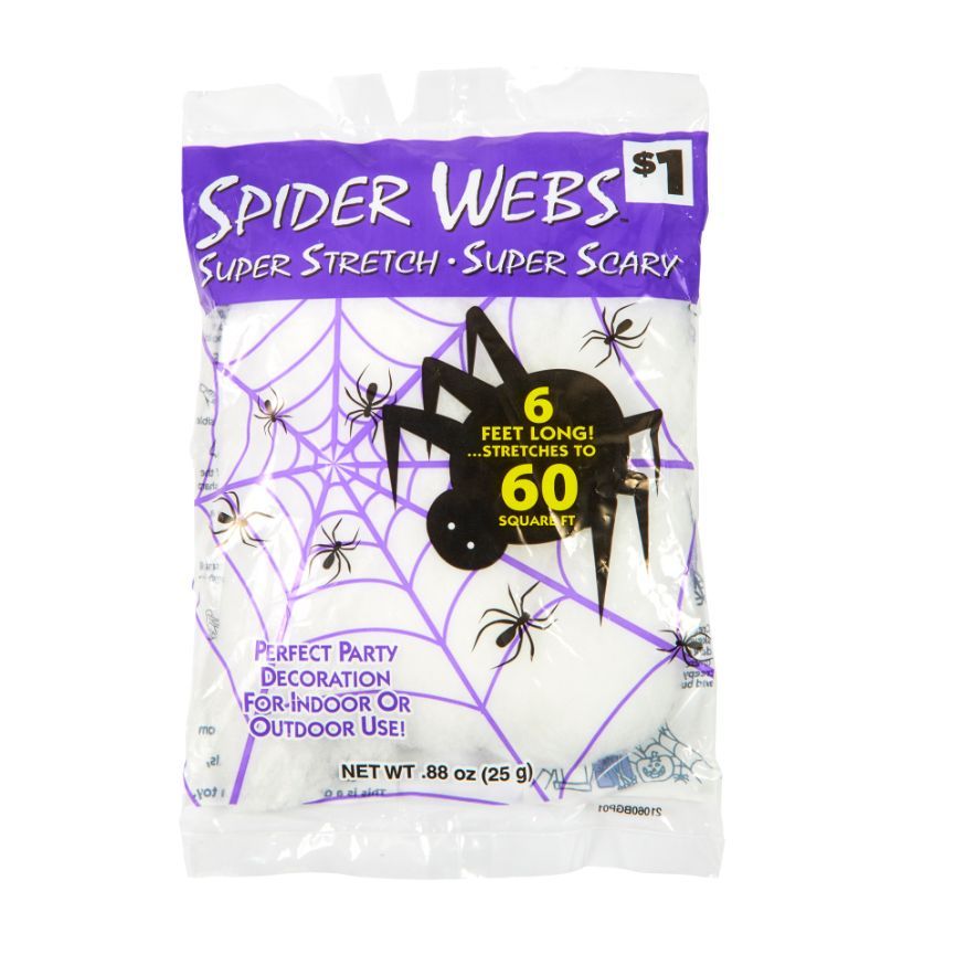 Halloween Decorative Spider Webs, 0.88 oz