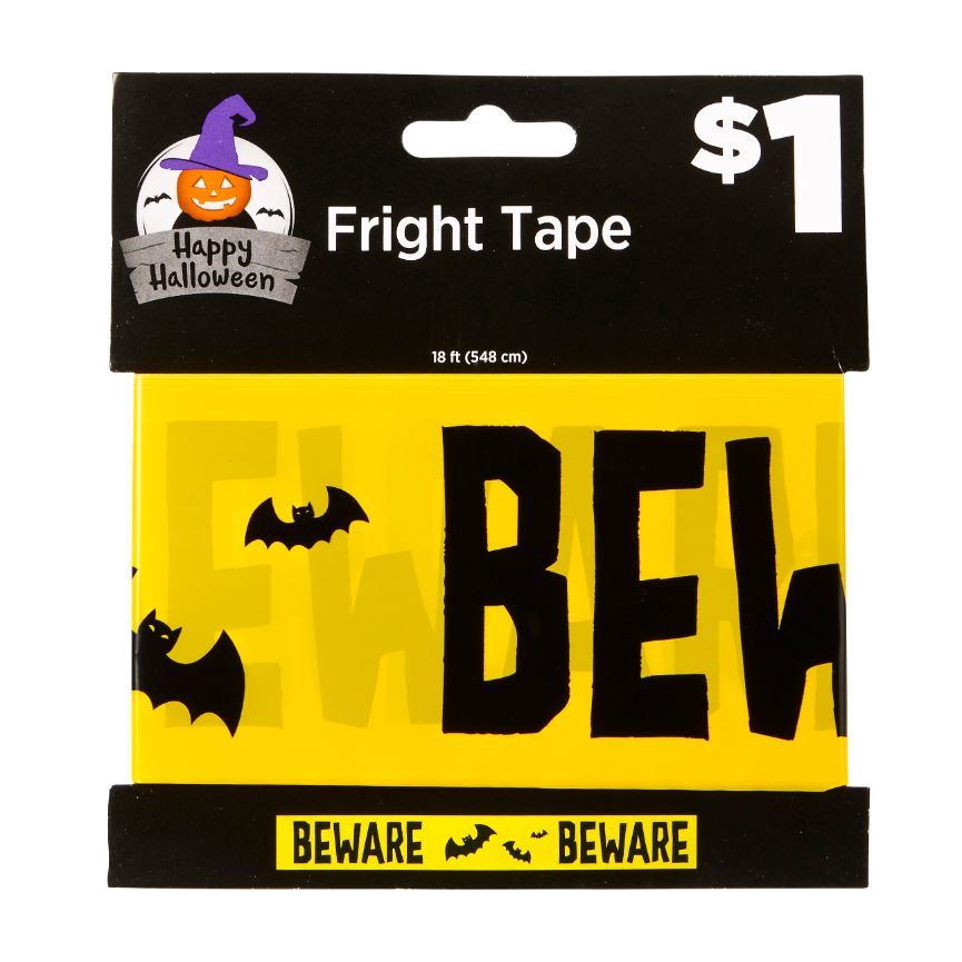 Halloween Fright Tape - Assorted, 18 ft