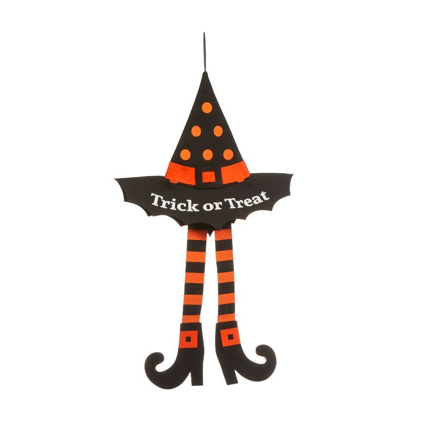 Halloween Witch Legs Decorative Sign - Assorted