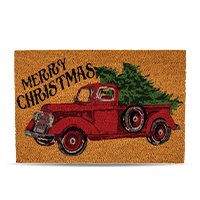 Printed Holiday Coir Doormat - Assorted