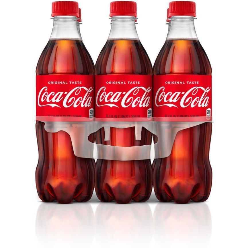 Coca-Cola Soda Soft Drink, 16.9 fl oz - 6 Pack