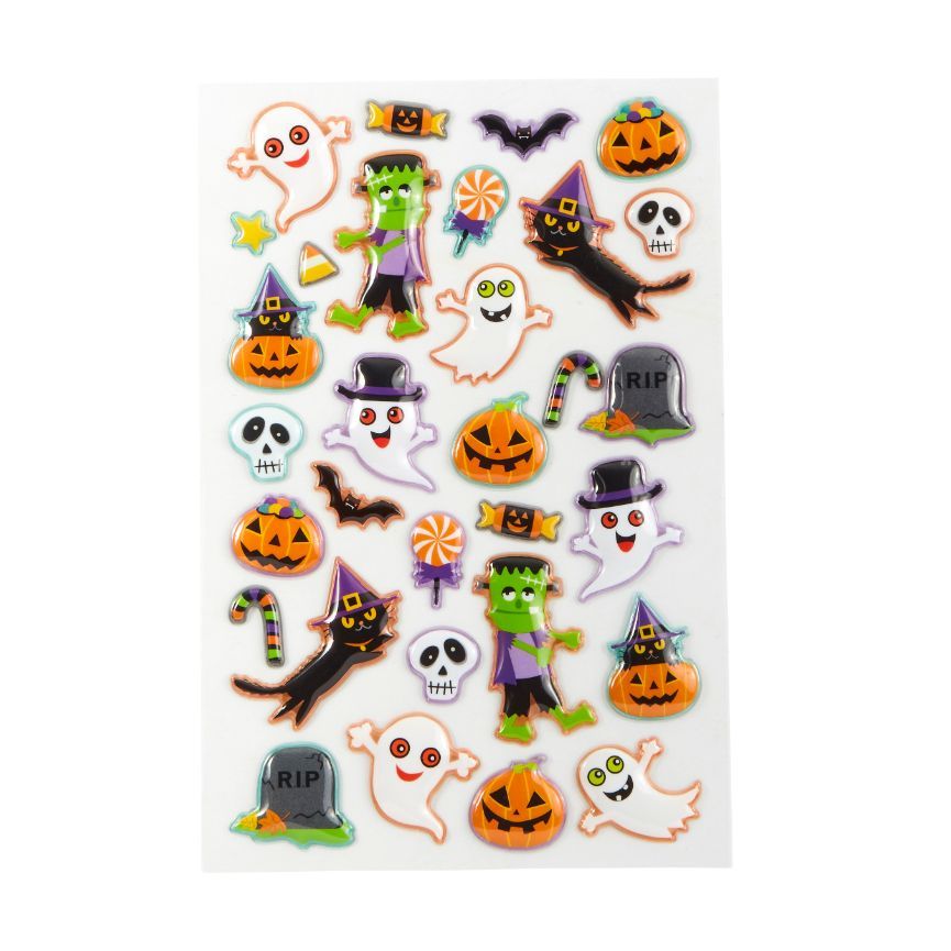 Halloween Puffy Stickers - Assorted