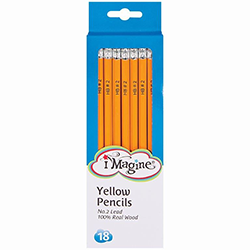 Imagine Pencils #2 Yellow 18ct.  100% real wood
