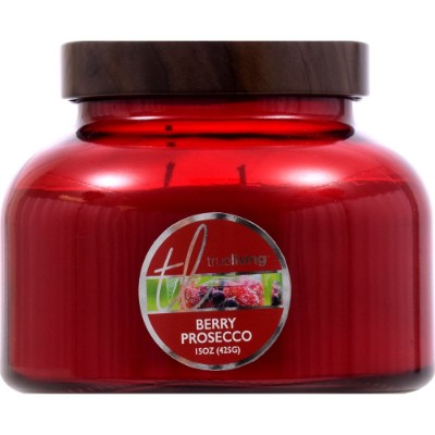 Trueliving Berry Prosecco Candle, 15oz