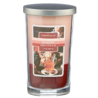 Perfect Harvest 3-Tiered Fall Scented Candle - Apple Raspberry Spice/Orchard Apple/Harvest Pear & Fig, 17 oz