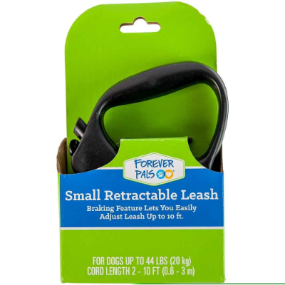 Forever Palls Small Retractable Leash, 2-10 Ft.