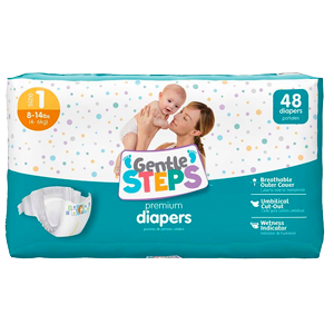 Gentle Steps Jumbo Diaper - Size 1, 48 Ct.