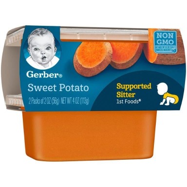 Gerber 1st Foods Sweet Potato Baby Food, 2-2 oz. Tubs