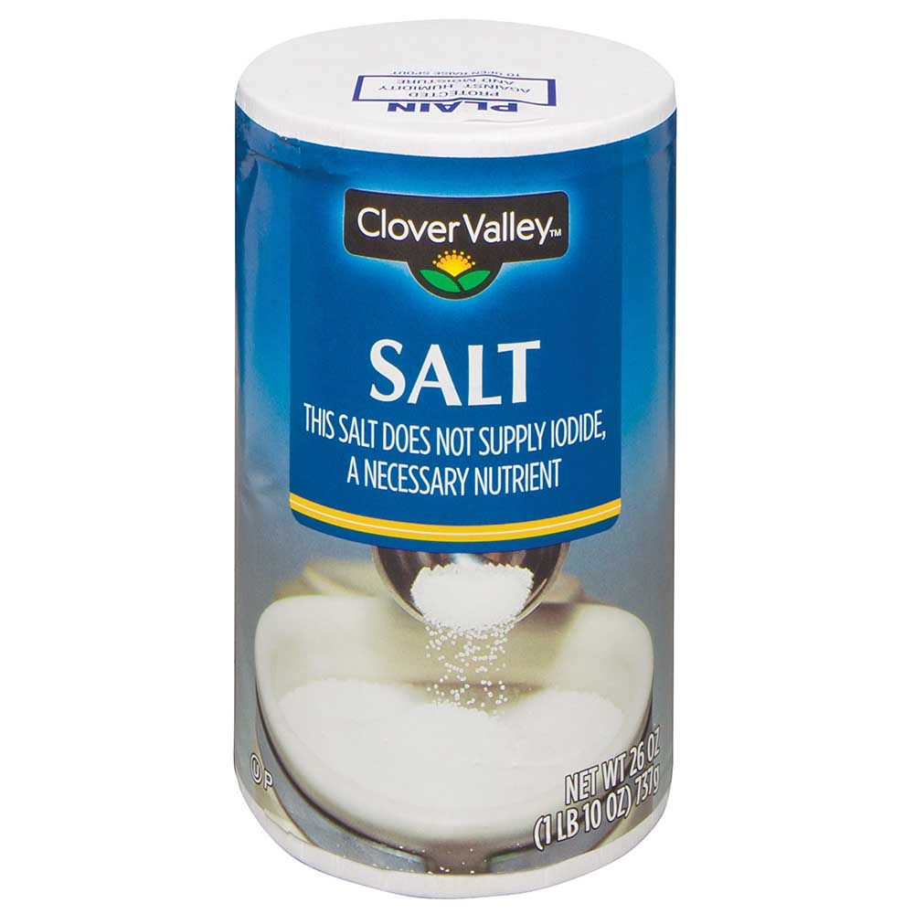 Clover Valley Plain Salt, 26 Oz.